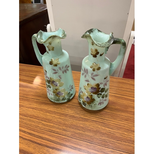 230 - 2 VICTORIAN GLASS MILK JUGS