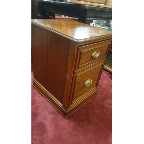 29 - WALNUT BEDSIDE CABINET HIGHT 59CM WIDTH 43CM DEPTH 47CM