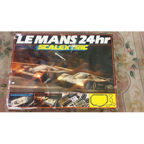 64 - BOXED LEMANS 24HR SCALEXTRIC BOXED COMPLETE