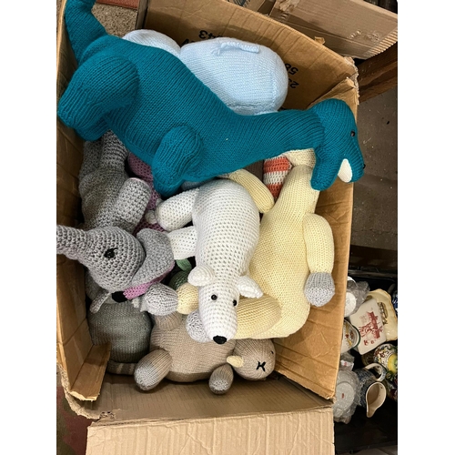 51 - LARGE BOX KNITTED TOYS ETC