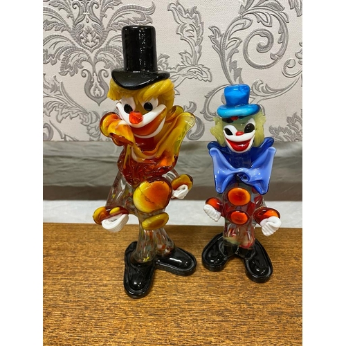 272 - 2 SMALL MURANO CLOWNS