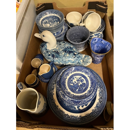 36 - BOX BLUE AND WHITE CHINA INC OLD WILLOW