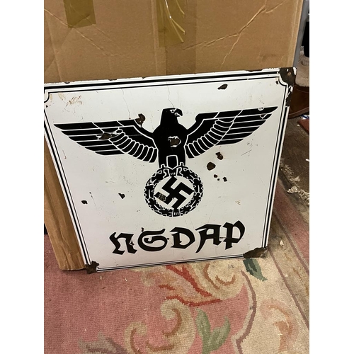 71 - NSDAP GERMAN WW2 ENAMEL SIGN