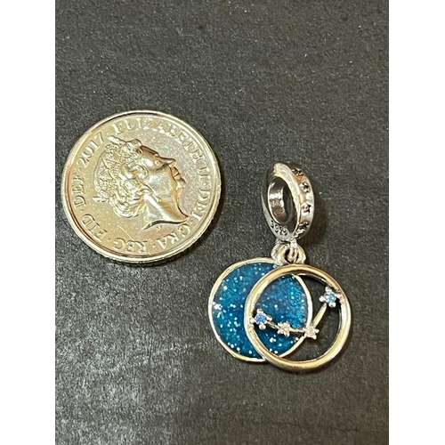 115 - S925 AQUARIUS ZODIAC CHARM (5P IN PHOTO FOR SIZE REFERENCE)