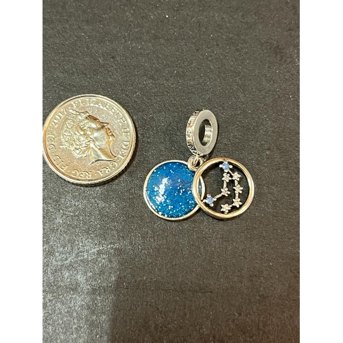 121 - S925 CAPRICORN ZODIAC CHARM (5P IN PHOTO FOR SIZE REFERENCE)