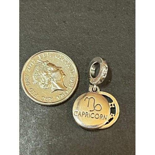 121 - S925 CAPRICORN ZODIAC CHARM (5P IN PHOTO FOR SIZE REFERENCE)