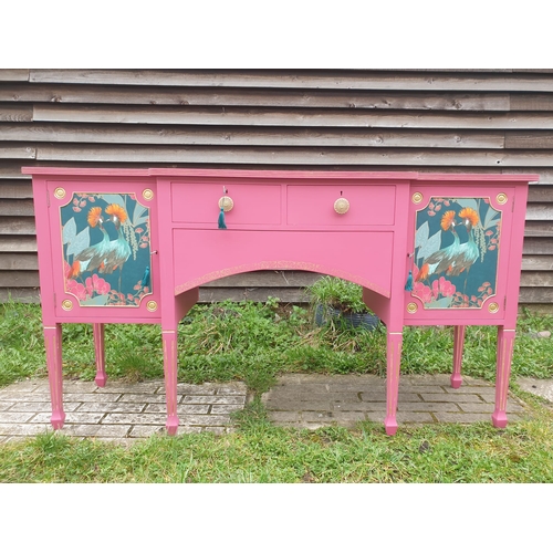 131 - UPCYCLED PINK SIDEBOARD H 91CM W 158CM D50CM