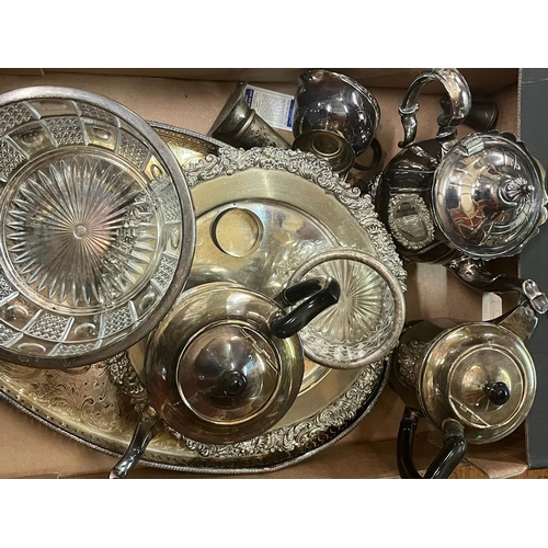 106 - BOX SILVER PLATE ITEMS