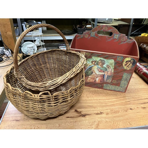 26 - 2 BASKETS & MAGAZINE RACK