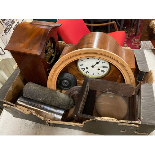 38 - BOX CLOCKS FOR RESTORATION AND CLOCK WEIGHTS