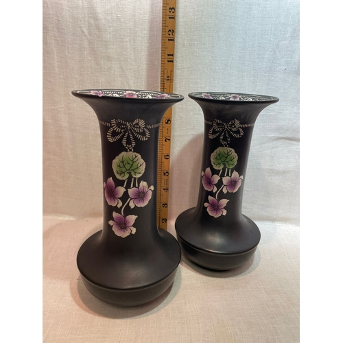 97 - PAIR VIOLETTE 1920S SHELLEY VASES RD657617