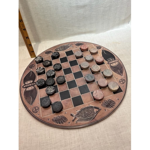 146 - MARBLE DRAUGHTS SET