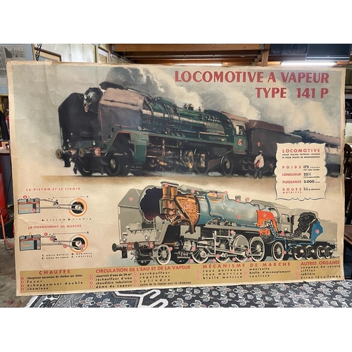 156 - EARLY LARGE TRAIN POSTER