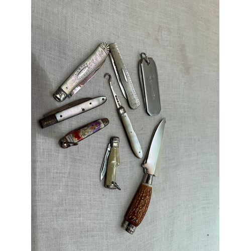 339 - 3 SHM & MOP FRUIT KNIVES AND OTHERS