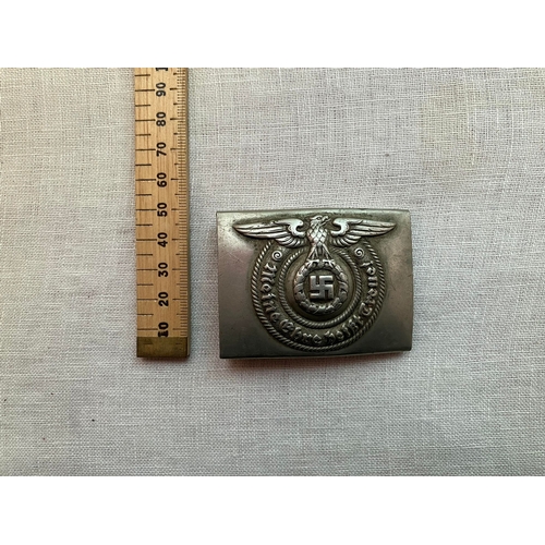 353 - WWII GERMAN ENLISTED MANS SS BELT BUCKLE