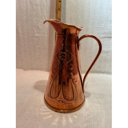 270 - ARTS AND CRAFTS COPPER JUG JS & S