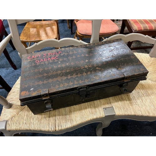 207 - OFFICERS WW2 TIN CHEST