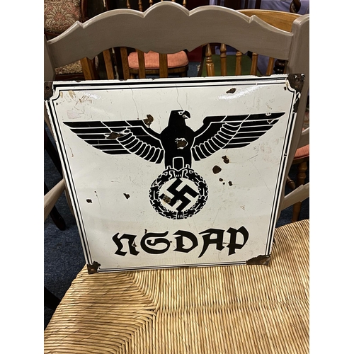 253 - ENAMEL NAZI SIGN