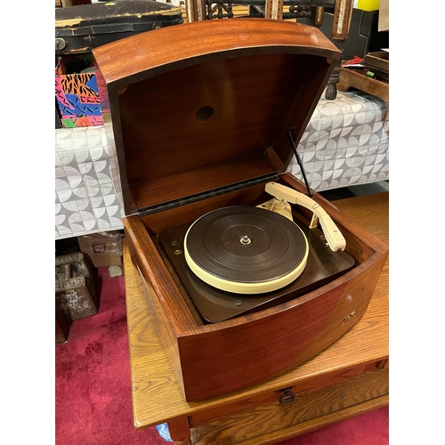 254 - WALNUT CASED RETRO RECORD PLAYER