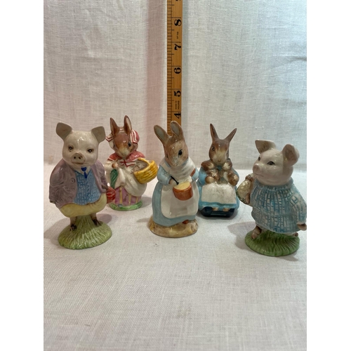 287 - 4 BESWICK BEATRIX POTTER FIGS AND 1 R.ALBERT