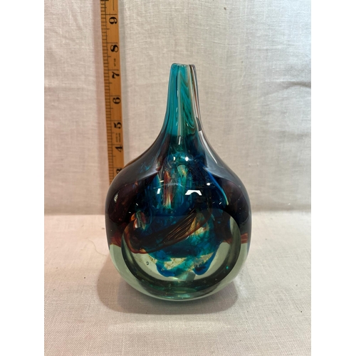 290 - MDINA 1978 TIGER TUBE VASE SIGNED