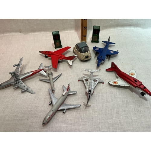 327 - SELECTION MODEL AIRCRAFT FRENCH CAR AND 2 CASTROL PETROL PUMPS