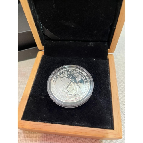 378 - 1OZ 999 SILVER 2020 £2 COIN MINT AND BOXED