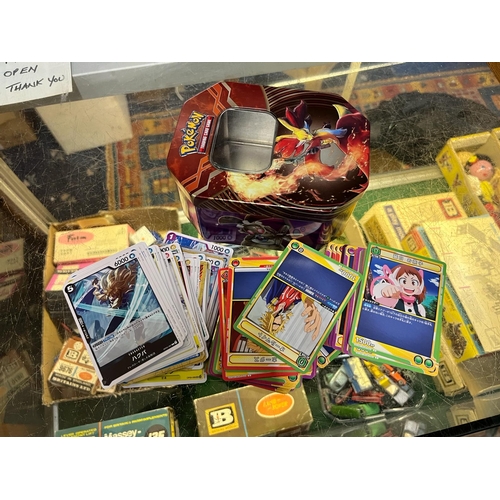 381 - POKEMON TIN WITH COLLECTORS CARDS