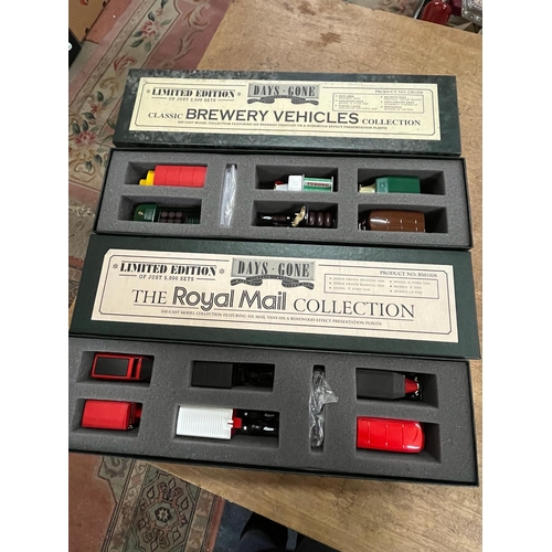 215 - 2 BOX MODEL VEHICLES SETS ROYAL MAIL