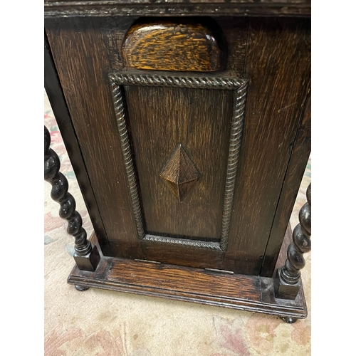 256 - OAK CARVED PURDONIUM (COAL BOX) 48CM HIGH X 43CM WIDE