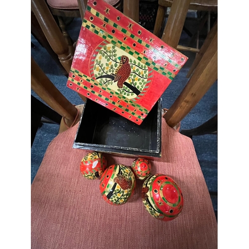 351 - SMALL PAPER MACHE BOX