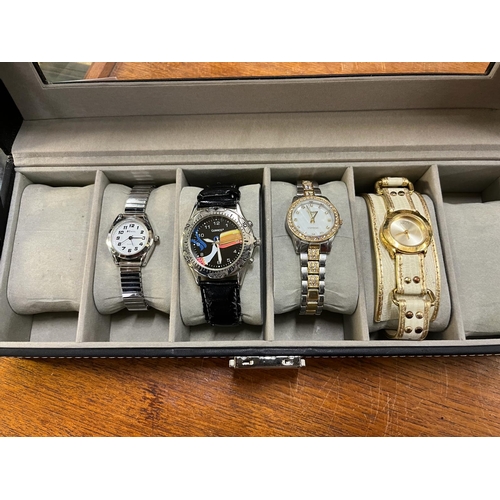 362 - WATCH BOX WITH WATCHES INC GUINNESS