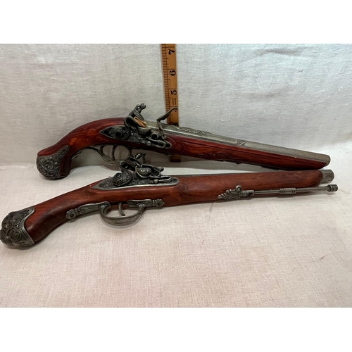 281 - 2 REPLICA FLINTLOCK PISTOLS