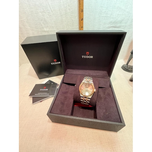 461 - ROYAL TUDOR S&G 38ML MENS WATCH WITH BOX AND CERTS 28503