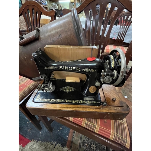 52 - CASED SINGER SEWING MACHINE