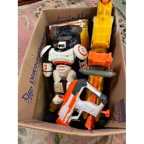 55 - BOX NERF GUNS ROBOT AND NANO COMBAT