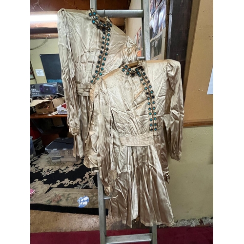 256 - 2 VINTAGE THEATRE COSTUMES WORN BY THE BENSAID TWINS