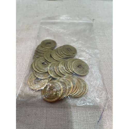 426 - BAG CHINESE GOOD LUCK COINS