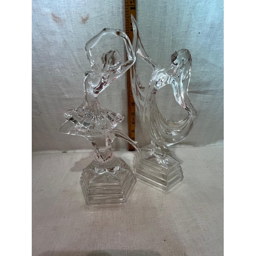 182 - 2 GLASS DANCERS