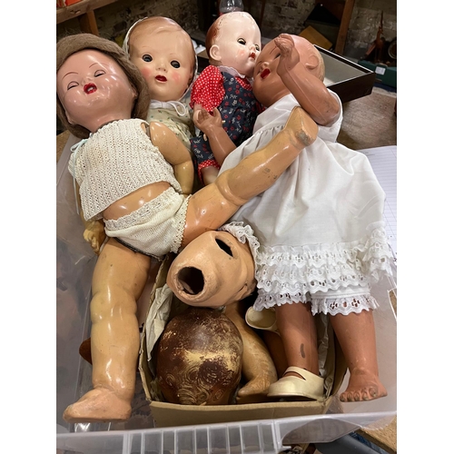 201 - QTY EARLY DOLLS FOR RESTORATION