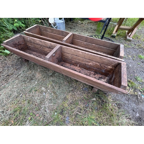 204 - 2 GARDEN WOODEN TROUGHS