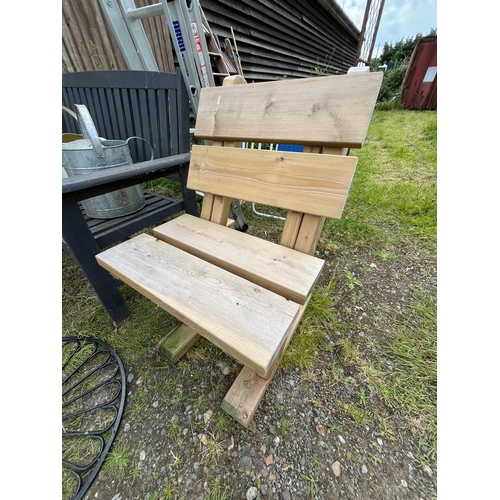 207 - WOODEN GARDEN CHAIR