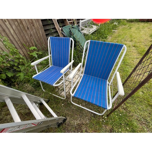 209 - PAIR GARDEN FOLDING CHAIRS