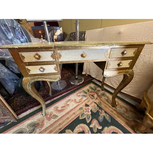 249 - FRENCH SHABBY DRESSING TABLE 371/2 WIDE X 291/2 HIGH