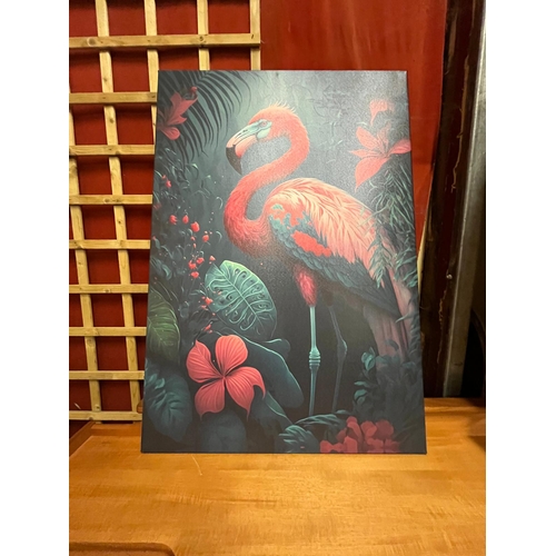 258 - SMALL FLAMINGO CANVAS 2FT 3 WIDEW X 3FT 4 HIGH