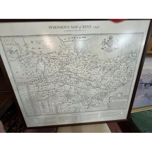 266 - F/G SYMONSONS MAP OF KENT 1598