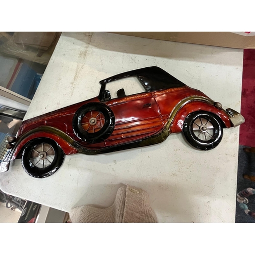 268 - LARGE TIN OLD STYLE CAR WALL ART