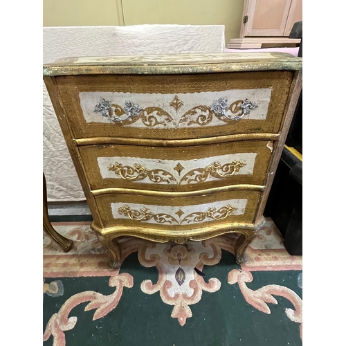 280 - FRENCH SHABBY 3 DRAWER CHEST 30