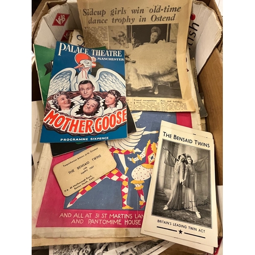 302 - SELECTION EPHEMERA SHOW PROGRAMMES PICTURES ETC RELATING TO THE BENSAID SISTERS