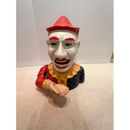 323 - METAL CLOWN MONEY BOX